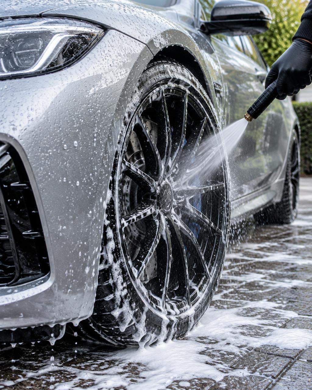 Professional wheel washing